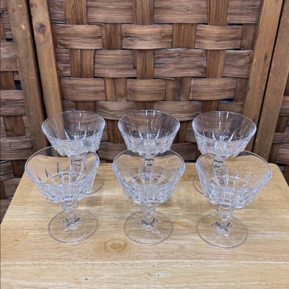 Vintage Cristal d’Arques Louvre liqueur Glasses set of 6